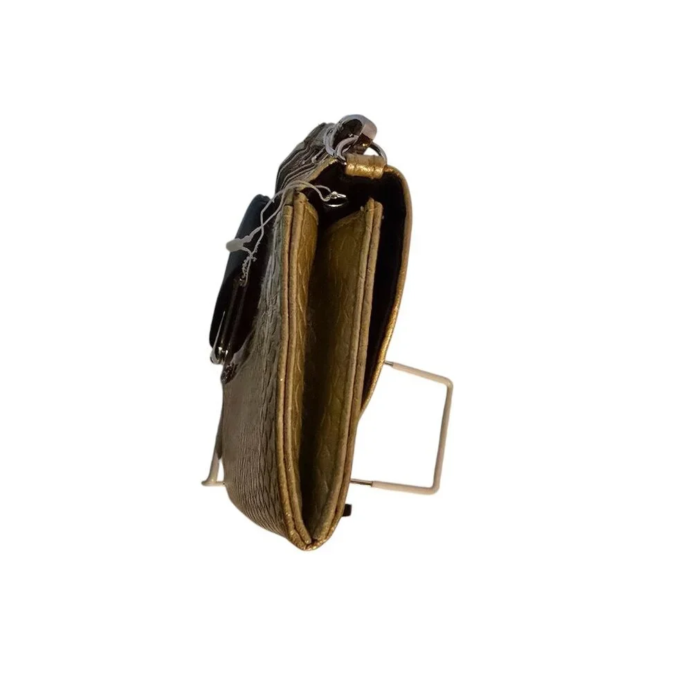 Mundi Gold Sparkly Wristlet With Black Coin Purse - Picture 5 of 10